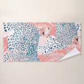 Prachtige kunstluipaard naadloos patroon, abstract badhanddoek (Badhanddoek)