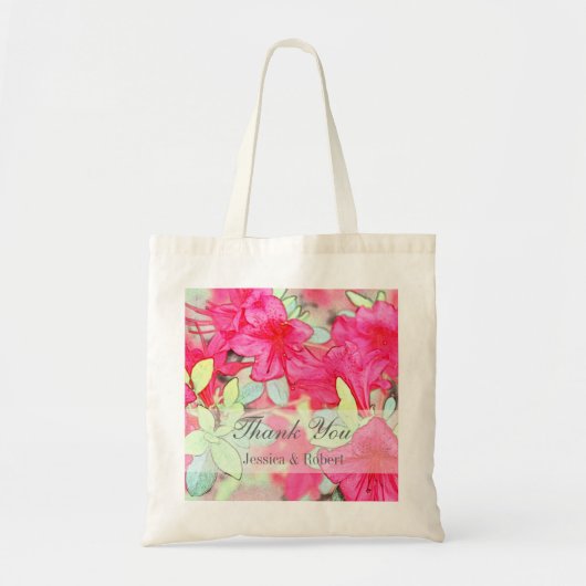 prachtige kunstroze azalea bloemen bruiloft tote bag (Voorkant)