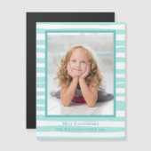 Prachtige Kust Blauwgroen Strand Kerstmagneet Kaar (Voorkant / Achterkant)