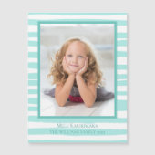 Prachtige Kust Blauwgroen Strand Kerstmagneet Kaar (Voorkant)