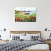 Prachtige kustlijn tuin oceaan Ogunquit, ME Canvas Afdruk (Insitu (Slaapkamer))