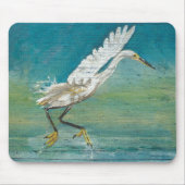 Prachtige kustwateren met uitgraving van zeevogels muismat (Voorkant)