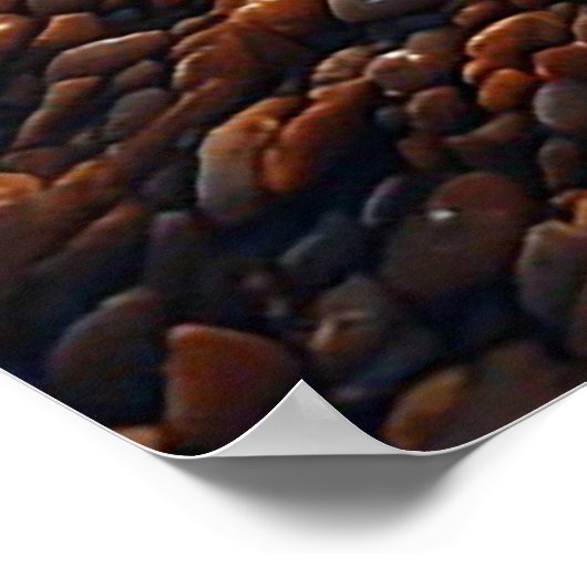 Prachtige kustzonsondergang over oceaangolven poster (Hoek)