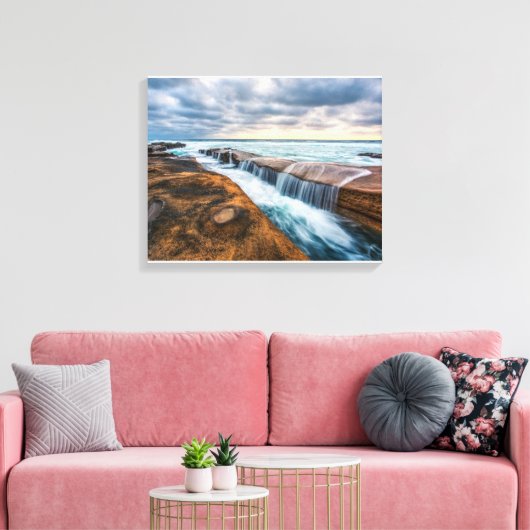 Prachtige La Jolla baai, San Diego Canvas Afdruk (Insitu (Woonkamer))
