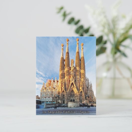 Prachtige La Segrada Familia - Spanje Briefkaart (Staand voorkant)
