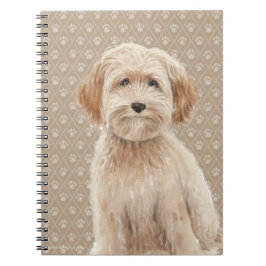 Prachtige labradoedle Love Dog Paw Painting Print Notitieboek