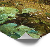  prachtige Lady Blue Ribbon White Flowers Poster (Hoek)