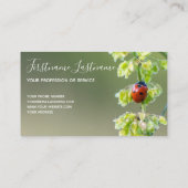 Prachtige ladybug met motivatie offerte visitekaartje (Achterkant)