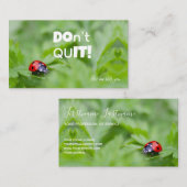 Prachtige ladybug met motivatie offerte visitekaartje (Voorkant / Achterkant)