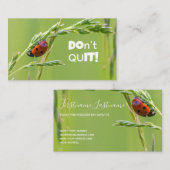 Prachtige ladybug met motivatie offerte visitekaartje (Voorkant / Achterkant)