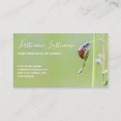 Prachtige ladybug met motivatie offerte visitekaartje (Achterkant)
