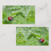 Prachtige ladybug met motivatie offerte visitekaartje (Voorkant / Achterkant)