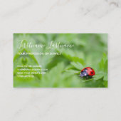 Prachtige ladybug met motivatie offerte visitekaartje (Achterkant)