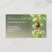 Prachtige ladybug met motivatie offerte visitekaartje (Achterkant)