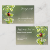 Prachtige ladybug met motivatie offerte visitekaartje (Voorkant / Achterkant)