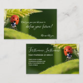 Prachtige ladybug met motivatie offerte visitekaartje (Voorkant / Achterkant)