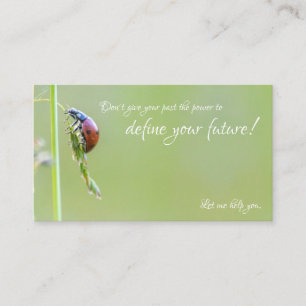 Prachtige ladybug met motivatie offerte visitekaartje
