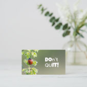 Prachtige ladybug met motivatie offerte visitekaartje (Staand voorkant)