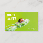 Prachtige ladybug met positief motivatie citaat visitekaartje (Voorkant)