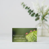 Prachtige ladybugs met motivatie prijsopgave visitekaartje (Staand voorkant)