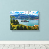Prachtige Lake Orta, Piemonte, Italië Canvas Afdruk (Insitu (Houten vloer))
