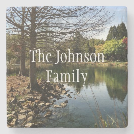 Prachtige Lake Photo Stenen Onderzetter (Voorkant)