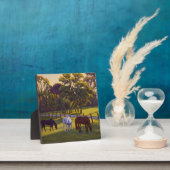 Prachtige landpaarden, grazend Poster Fotoplaat (Insitu)