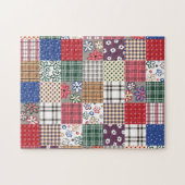 Prachtige landpatchworkquilt legpuzzel (Horizontaal)