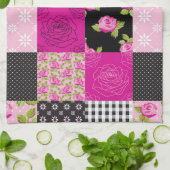 Prachtige landpatchworkquilt theedoek (Gevouwen)