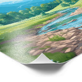 Prachtige landschappen foto afdruk (Hoek)