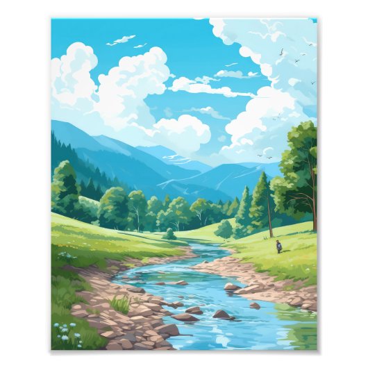 Prachtige landschappen foto afdruk (Voorkant)