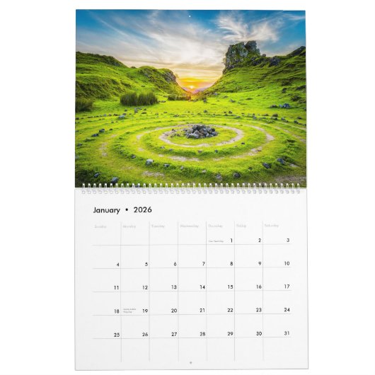 Prachtige landschappen kalender (Jan 2026)