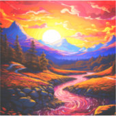 Prachtige landschappen sticker (Voorkant)