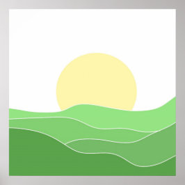 Prachtige landschapskunst poster