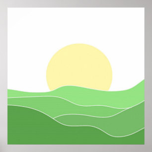 Prachtige landschapskunst poster