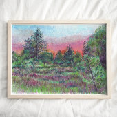 Prachtige landschapskunst Trekt kunst af Poster