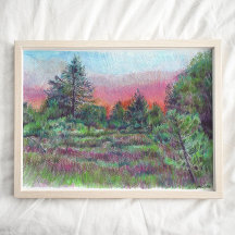 Prachtige landschapskunst Trekt kunst af