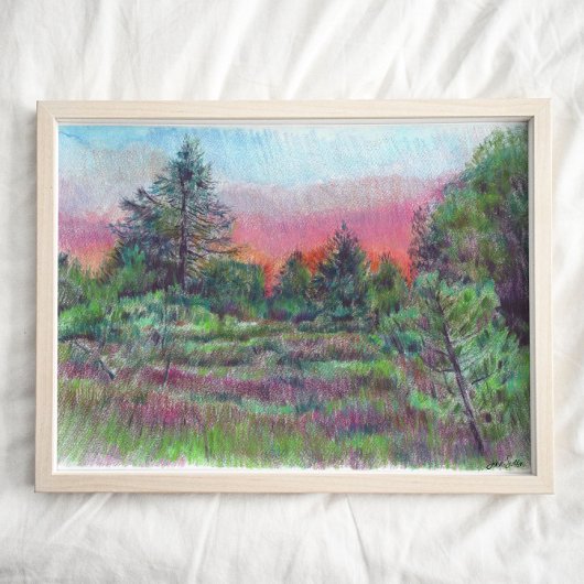 Prachtige landschapskunst Trekt kunst af Poster