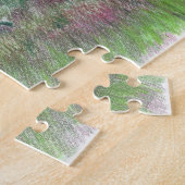 Prachtige landschapskunst Trekt roze hemelnacht aa Legpuzzel (Zijkant)