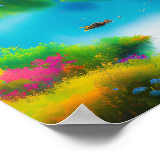 prachtige landschapsruimte met het poster (Hoek)