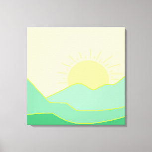 Prachtige landschapsschilderkunst canvas afdruk