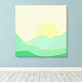 Prachtige landschapsschilderkunst canvas afdruk (Insitu (Houten vloer))