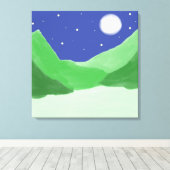 Prachtige landschapsschilderkunst canvas afdruk (Insitu (Houten vloer))