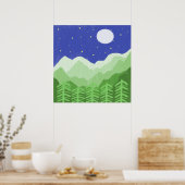 Prachtige landschapsschilderkunst poster (Keuken)