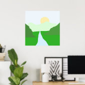 Prachtige landschapsschilderkunst poster (Thuiskantoor)