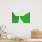 Prachtige landschapsschilderkunst poster (Keuken)