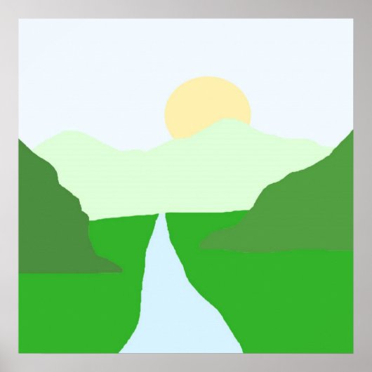 Prachtige landschapsschilderkunst poster (Voorkant)