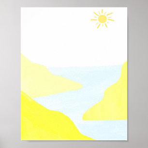 Prachtige landschapsschilderkunst poster