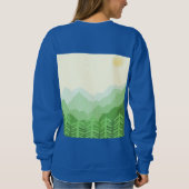 Prachtige landschapsschilderkunst trui (Achterkant)