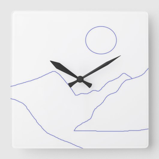 Prachtige landschapsschilderkunst vierkante klok (Voorkant)